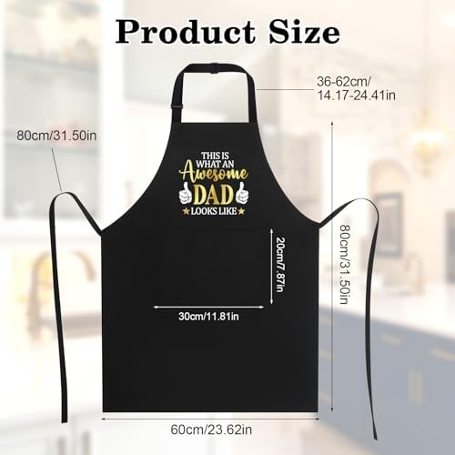Funny Cooking Aprons for Men, Aprons for Adults with Two Pockets, Adjustable Chef Apron, Funny Gift for Men Women - Image 2