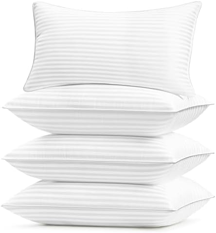 Basic Beyond Hotel Collection Bed Pillows for Sleeping - King Size Pillows Set of 4, 20x36, White by BasicBeyond