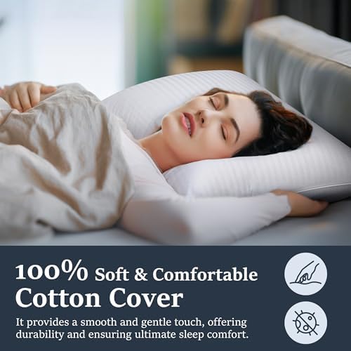 COZSINOOR Goose Down Feather Pillows Queen Size Set of 2 - Image 2