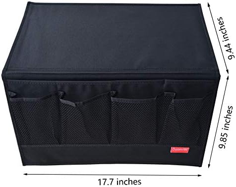 Bedside Caddy Table Cabinet Storage Organizer 6 Pockets(Light Black) - Image 2
