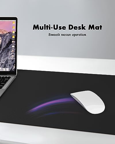 YSAGi Double-Sided Desk Pad, Leather Desk Mat, Eco Cork Desk Pad Protector, Large Mouse Pad for Desk, Waterproof Desk Blotter Pad, Desk Writing Pad for Office Work/Home(23.6"x13.7",Black+Cork) - Image 6