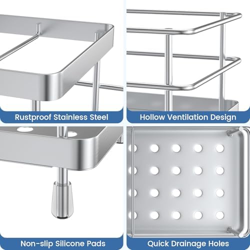 Luxspire Toothbrush Holders for Bathroom, Stainless Steel, 6 Slots, Silver - Image 4
