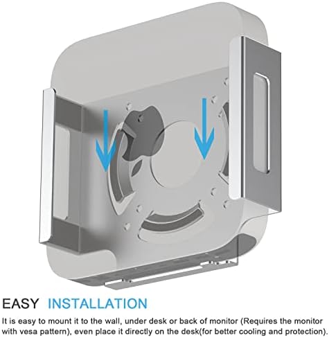 IFCASE Under Desk, Vesa, Wall Mount for Mac mini 2018-2023 M1 M2 (Silver) - Image 4