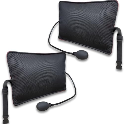 2Pack Inflatable Lumbar Support Pillow for Office Chair and Car Seat, Back Support Cushion with Air Pump for Reducing Lower Back Pain by POPIPEN