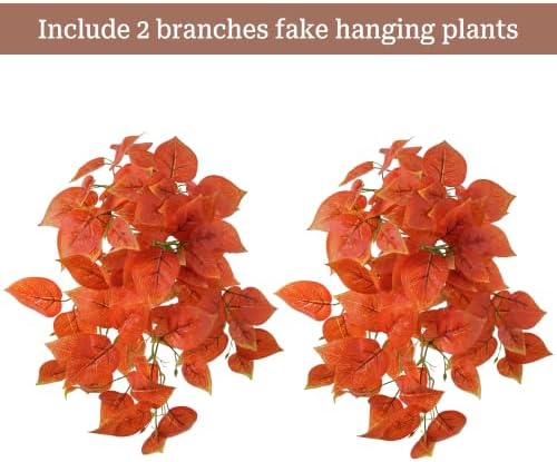 HyeFlora Faux Outdoor Plants Fake Hanging Plants, 2PCS - Image 2