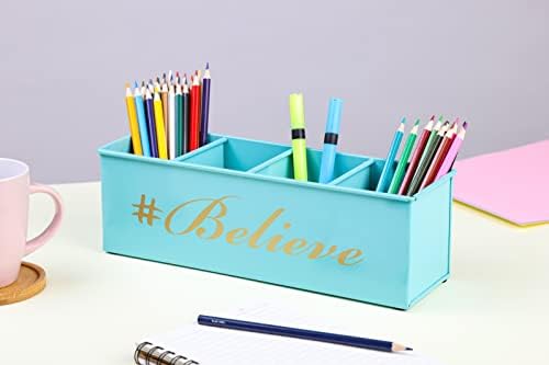 DUDKI Home Present Desk Organiser 4 compartments Decorative Pen Pencil holder/Vanity Kit/Travel Box/Makeup Box/Cosmetic Box/Storage Box/knife Holder/Spoon Holder-Gift Office Desk Décor - Image 4