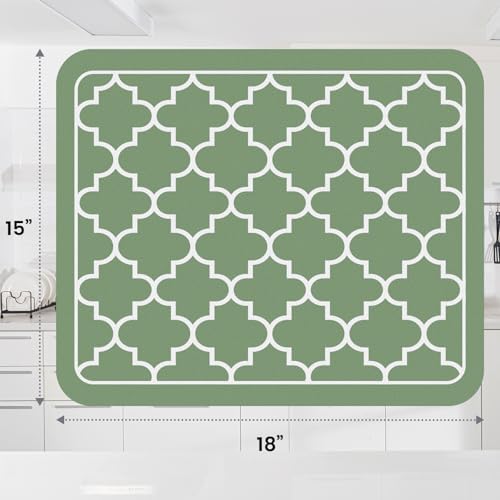Dish Drying Mat Absorbent Dish Drying Mats for Kitchen Counter 15"x 18" - Image 3
