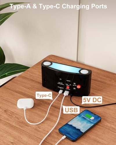 Mesqool Digital Alarm Clock for Bedrooms - Plug-in LED Clock with Dynamic RGB Digits, Dimmable Display & Night Light, 7 Color Options, Adjustable Alarm Volume, DST, 12/24 Hour - Ideal for Kids - Image 6