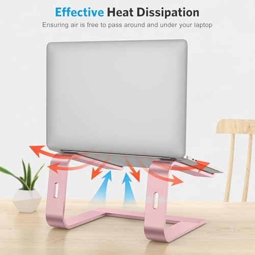 OMOTON Laptop Stand, Detachable Mount for MacBook Air/Pro Dell HP Rose Gold - Image 6