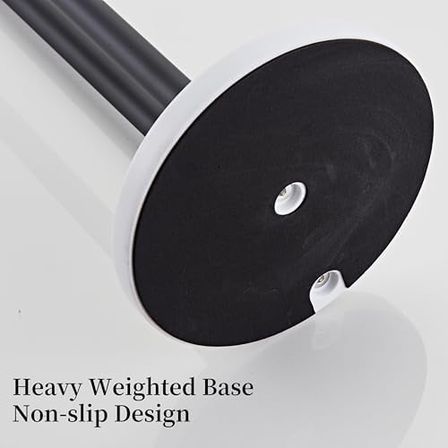 Marble Toilet Paper Holder Stand -Matte Black, Freestanding with Storage, Floor Stand, Silver Toilet Roll Holder, Standing Paper Towel Holder - Image 4