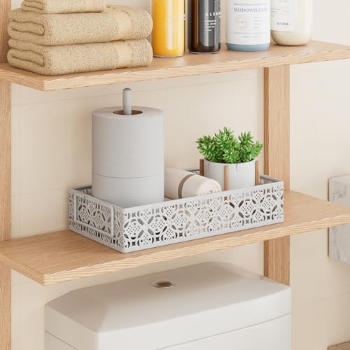 Toilet Tank Topper - 13 Inch Bathroom Tray with Magnetic Paper Towel Holder - Image 6