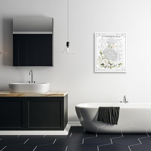 French White Bath Soap Floral, 24 x 30 Inch Canvas Wall Art - Image 3