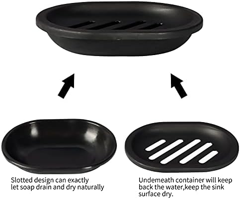 Topsky Soap Dish for Shower, 2pcs Soap Dishes Soap Savers for Bar Soap, Soap Bar Holder Shower with Drip Tray, Plastic Soap Holders with Drain for Kitchen Sink, Easy to Clean, Keeps The Soap Dry - Image 2