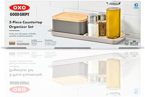 OXO 3-Piece Countertop Organizer Set, Kitchen Countertop Organizer - Image 6
