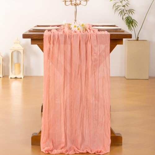 Cheesecloth Table Runner Fall Boho Wedding Birthday Party Home Decor - Image 3
