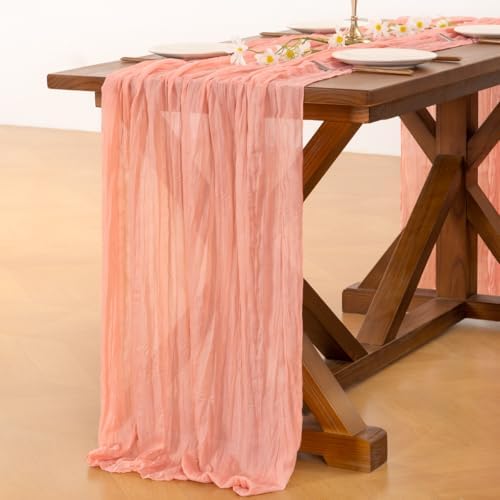 Cheesecloth Table Runner Fall Boho Wedding Birthday Party Home Decor - Image 4