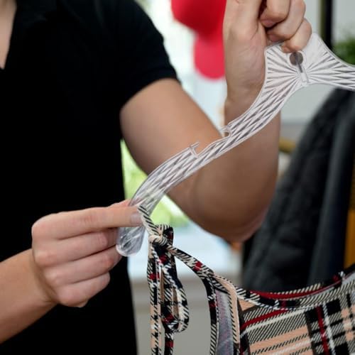 DEILSY™ Clothes Hangers 25 Pack Space-Saving Crystal Clear Plastic Hangers - Image 4