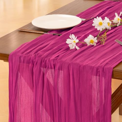 Cheesecloth Table Runner Fall Boho Wedding Birthday Party Home Decor by Socomi