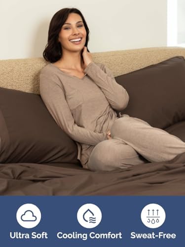 CGK Extra Deep Full Single Fitted Sheet Only - Brown - Image 3