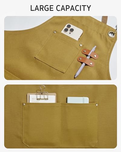 Syntus Chef Apron for Men Women with Pockets, Thick Grilling BBQ Apron - Image 4