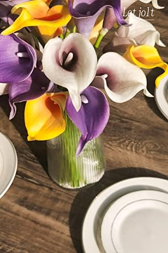 Letjolt Calla Lily Artificial Flowers 12Pcs Purple Realistic Bouquet - Image 5