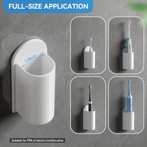 MOPMS Electric Toothbrush Holders Wall Mounted for Bathrooms 2Pcs - Image 5