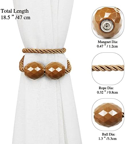 Strong Magnetic Curtain Tiebacks Decorative Rope Tie Backs Holdbacks Porlau - Image 2