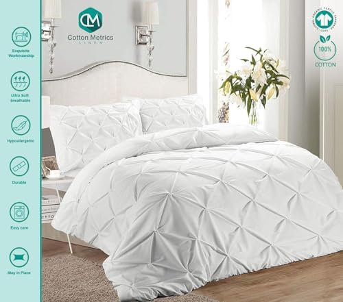 2 Pack Euro Pillow Shams 26x26 – 600 Thread Count 100% Organic Cotton Pinch White Square Pillow Covers with 2 Inch Flange, Soft & Smooth Premium Hotel-Quality Pillowcases Set of 2 - Image 3