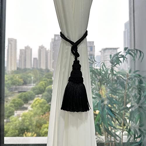 4 Pack Curtain Tie Backs Rope Tassels for Curtain Holdback - Image 3