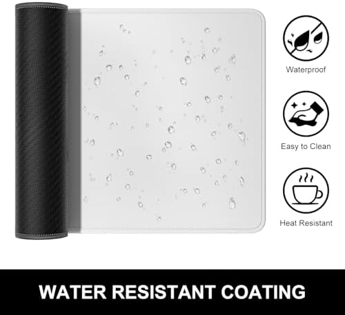 Hsurbtra Desk Pad, 23.6" x 13.8" Premium-Textured Desk Mat, Stitched Edge Anti-Slip Waterproof Rubber Mouse Pad, M Extended Computer Mat for Office Gaming Laptop Keyboard Space Gray - Image 6