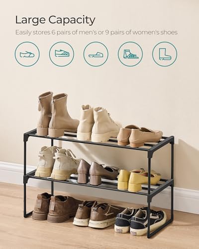 SONGMICS Shoe Rack, 2-Tier Shoe Organizer, Metal Storage Shelf - Image 6