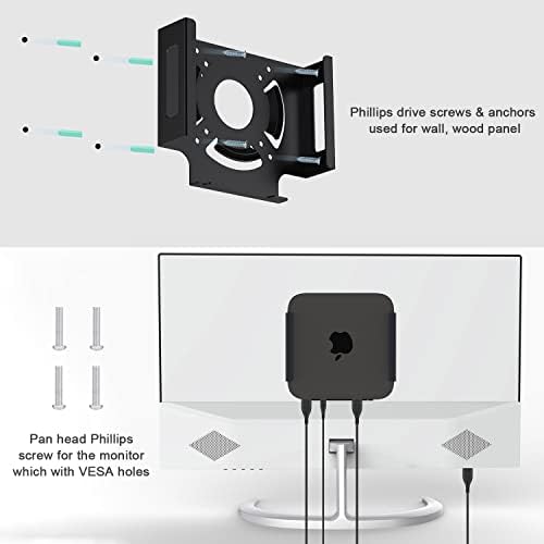 IFCASE Under Desk, Vesa, Wall Mount for Mac mini 2018-2023 M1 M2 (Black) - Image 6