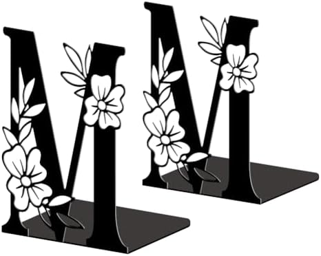 Peacoblue 5.3"x4.3"x7.1" Metal Bookends, Heavy Duty Book Ends for Shelves by PEACOBLUE