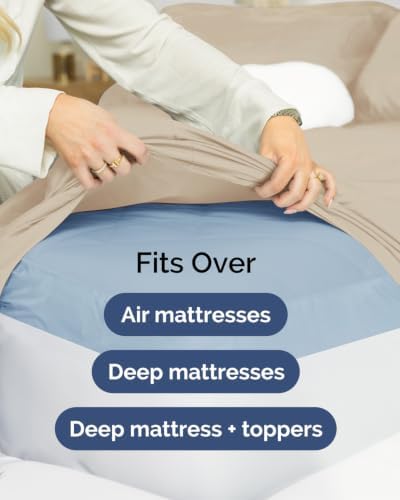 CGK Linens 2 Pack Extra Deep King Fitted Sheets - Cream - Image 7