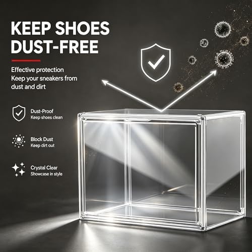 Clear High-Top Sneaker Storage Box, Acrylic Shoe Organizer 1 Pack - Image 5