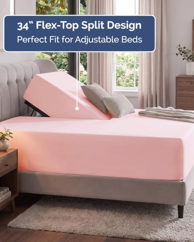 CGK Extra Deep Flex Top Split Head King Fitted Sheet Only - Lavender Pink - Image 3