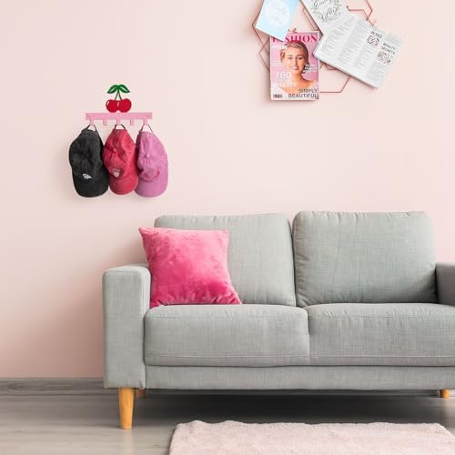 Reallnaive Cherry Bathroom Decor Over The Door Hooks Pink Cute Door Hanger - Image 6