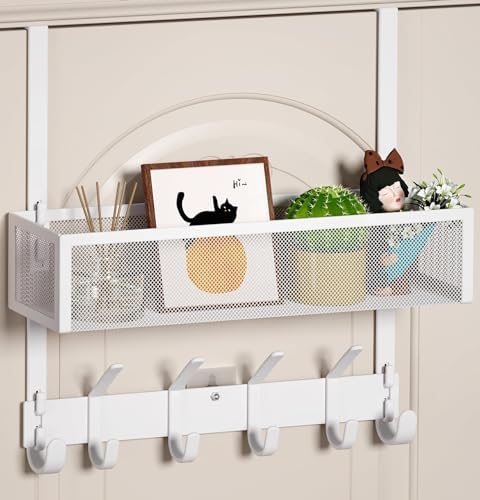 Over The Door Hooks Organizer, Over Door Towel Rack,Fits Doors 1 3/4" by Aimeaihe