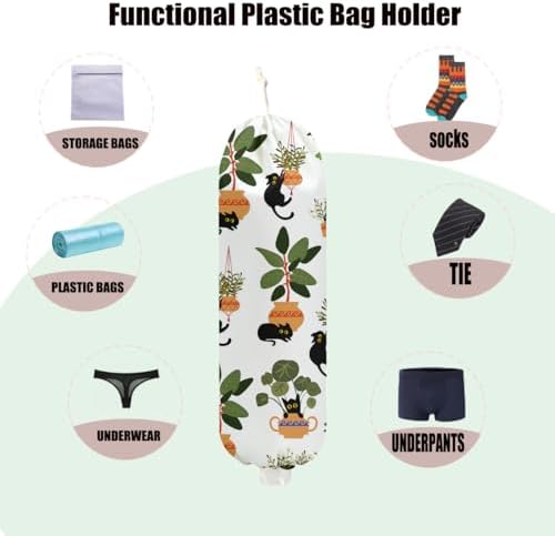 Cat Plastic Bag Holder 22.5x9 Inch, Plant Gifts for Women Cat Lovers - Image 3
