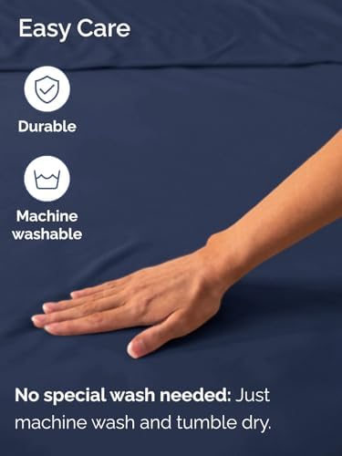 CGK Extra Deep Twin XL Single Fitted Sheet Only - Navy Blue - Image 5