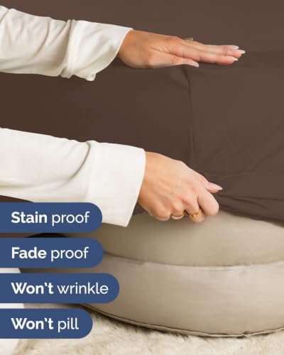 CGK Linens 2 Pack Extra Deep Twin Fitted Sheets - Brown - Image 5