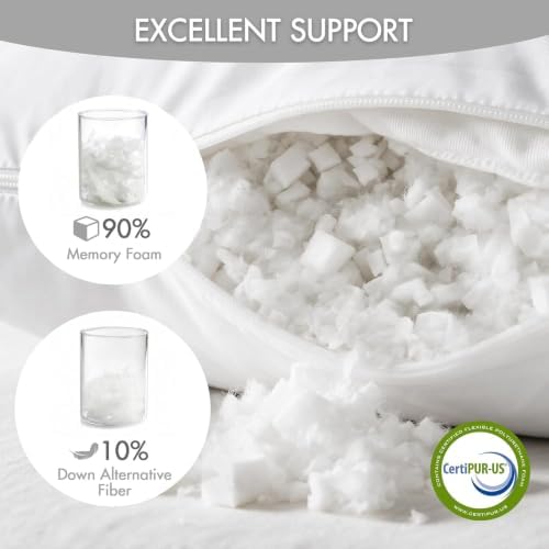 Madison Park Cooling Body Pillow for Side Sleeper & Adult 20"x 54" White - Image 5