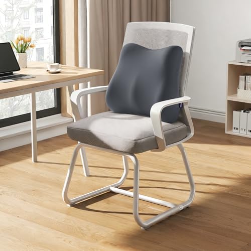 Lumbar Support Pillow Office Chair Lumbar Pillow Lower Back Pain Relief Cozy Dark Gray Memory Foam Back Cushion with Removable Cover Suitable for Car, Bed - Image 2