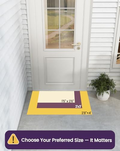 DEXI Front Door Mat Outside Entrance, 24x36 Summer Tropical Leaves Plant - Image 2