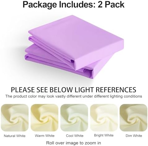 NTBAY King Pillow Shams, Set of 2, Microfiber, Light Purple - Image 5