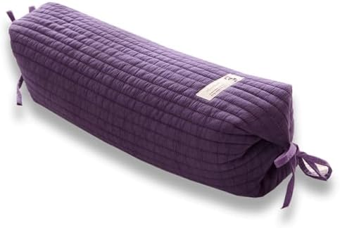 Buckwheat Pillow for Sleeping 14''x21'' Neck Roll Pillow Provide Firm Support, Adjustable Loft Bolster Pillow Relieves Neck and Shoulder Pain (Purple.) by BEDAZE