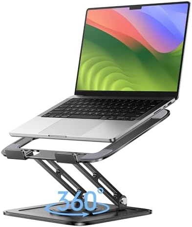 LOXP Adjustable Laptop Stand, Computer Stand with 360 Rotating Base by LOXP