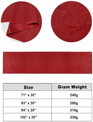 Farmhouse Red Linen Bottom Bed Runners for Bedroom Hotel,Decorative Bedding Scarf Vintage Burlap Christmas Bed End Blanket Bedding Runner Scarves for Twin Size Bed,71x20in - Image 6