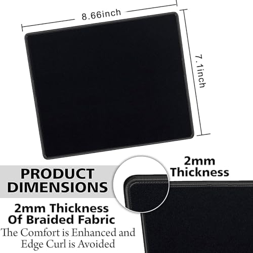 SaiTech IT 12 Pack Waterproof Mouse Pad, 8.66x7.1 inch, Black - Image 2