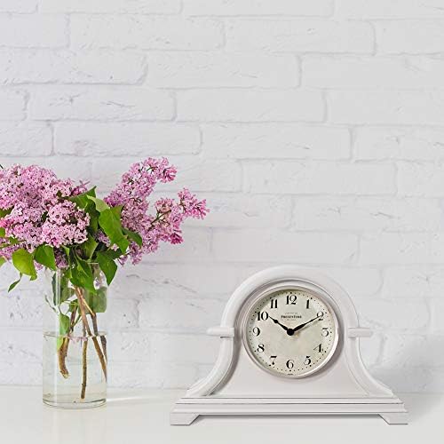 Presentime Vintage Farmhouse Mantel Clock, Napoleon Desk Clock - Image 6